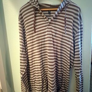 RVCA Chocolate and Cream Striped Shirt